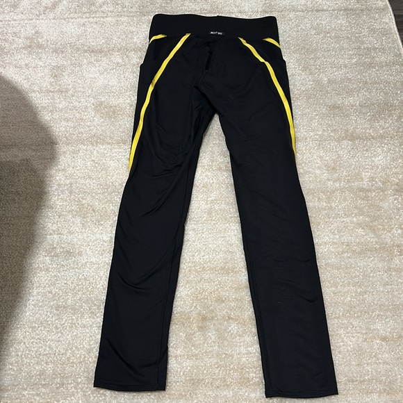 MICHI Black and Yellow Workout Leggings - Picture 2 of 6